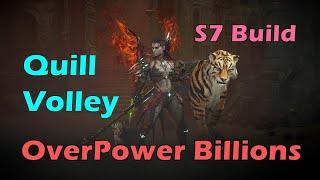 Quill Volley Spiritborn Overpower Season7 Billions Damage Build - Diablo 4