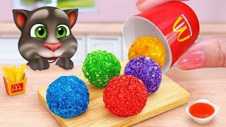 Why Is Talking Tom Here Best Color Miniature Hot Cheetos Chicken Balls Recipe  Tina Mini Cooking