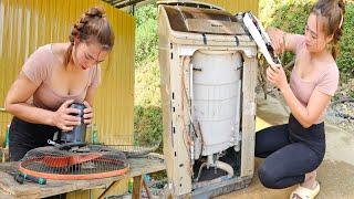 Repair of washing machine and successful restoration of electric fan motor