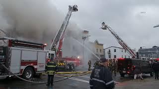 5 Alarm Fire Rips Through Several Buildings Ave. C - Bayonne, NJ