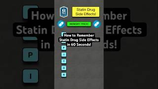  How to Remember Statin Drug Side Effects in 60 Seconds! [Pharmacology]