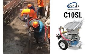 C10SL Dry Process Shotcrete Gunite Machine Highlight Video - Gunite Supply & Equipment