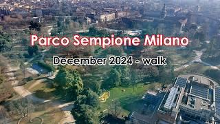 Sempione park Milan walk december