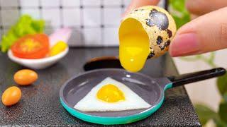 Yummy Miniature American Breakfast Recipe Tutorial | Delicious Tiny Food Tutorial In Tiny Kitchen