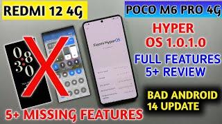 Redmi 12 4G Hyper os 1.0.1.0 5+ new Features and 5+ missing features full review bad update 