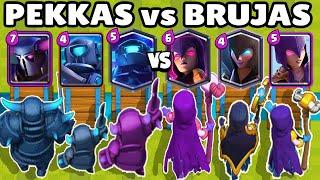 PEKKAS vs BRUJAS | EQUIPO SUPER MINI PEKKKA vs EQUIPO SUPER BRUJA | CLASH ROYALE