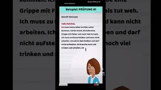 Deutsch Prüfung A1 | halbformeller Brief A1.1 Beispiel | German exam A1 | German for beginners