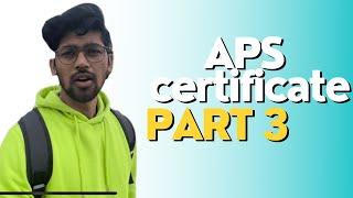 PART 3 APS CERTIFICATE - Checklist for Masters Student by Nikhilesh Dhure