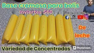 Base cremosa para bolis o helados con sabores artificiales concentrados etc. bolis de vainilla