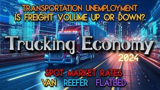 Trucking Economy in 2024: Spot Market Freight Rates, Volume, and Unemployment