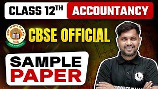 Class 12th Accountancy CBSE Sample Paper 2023-24 || Commerce Wallah by PW