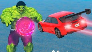 Car VS Portal Trap To Another Universe From Hulk | BeamNG Drive | BimTestCrash