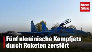 Fünf ukrainische Kampfjets durch Raketen zerstört | krone.tv NEWS