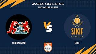 Match 43 - KRS vs SIK | Highlights | FanCode ECS Sweden | 12 June 2023 | ECS23.458