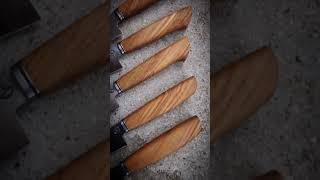 Кованые кухонные ножи ручной работы. N690 и стабилизированное дерево. #kitchenknife