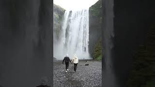 #iceland dreams  #waterfall #icelandtravel #shortscreator #shorts #travelcouple #islande