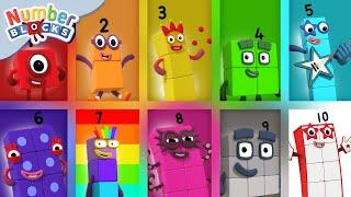 Learn to Count 1 to 10 | 1-Hour Compilation | Educational Cartoons for Kids | Numberblocks