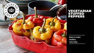 EASY VEGETARIAN STUFFED PEPPERS!