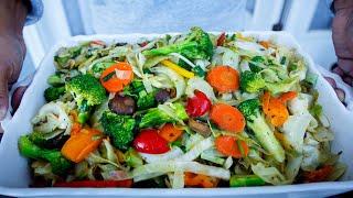 Do you want to eat more veggies? Then make this HEALTHY CHUNKY VEGGIE STIR FRY | VEGAN