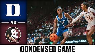 Duke vs. Florida State Condensed Game | 2024-25 ACC Women’s Basketball