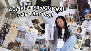 completed journal flip-through 🫧 my 2024 scrapbook!