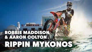 Rippin Mykonos: Riding on Water and Motorbike Freestyle Stunting in Greece