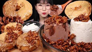 오독오독 파삭한 호두정과 듬뿍 뿌린 아이스크림 꾸덕한 도넛 먹방! sweet walnut ice cream doughnut ASMR MUKBANG