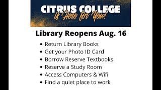 Library Reopening Aug 16