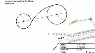 11. Drawing Tangent Arc enclosing two/one circle - Engineering Drawing and Graphics