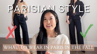 WHAT TO WEAR IN PARIS IN THE FALL + what I'd wear now | Fall Parisian Style