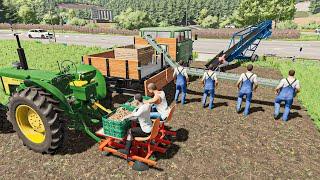 ALL THE MANUAL WORK POSSIBLE by hand on Farming Simulator 22 (Harvesting, Planting, Repairing)