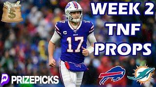 PRIZEPICKS NFL PICKS | WEEK 2 | THURSDAY NIGHT FOOTBALL | BILLS DOLPHINS | NFL PLAYER PROPS PICKS