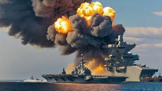 13 Minutes Ago! Ukraine's First Secret Missile Sinks Russian Aircraft Carrier at Crimean Base