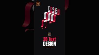 How to design 3D TEXT effect | in Adobe Illustrator. #tipsandtricks #adobeillustrator #tutorial