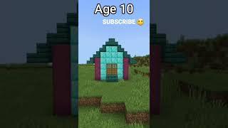 Minecraft house evolution at different ages  #minecraft #minecraftshorts #galaxygamer