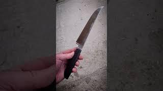 Кованый кухонный нож ручной работы. N90 и морёный дуб. #kitchenknife #кухонныеножи #кованыйнож