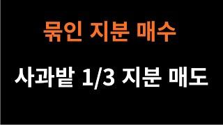 ■[지분경매 조홍서]  =묶인 지분 낙찰물건 매수(사과밭 1/3지분)(지분경매의 파생상품 15강) #지분경매 #공유물분할소송 #지분매수 #공매낙찰