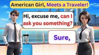 English Dialogue Between American Girl and TravellerEnglish Speaking Practice.#englishconversation