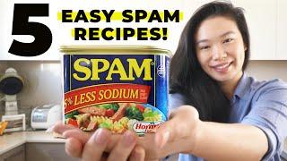 5 EASY SPAM RECIPES - TASTY SPAM COOKING HACK! (How To Enjoy 5 Meals with 1 Can of Spam)