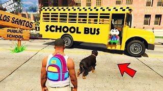 Franklin Shinchan First Day On School in GTA 5 !