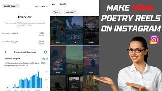 How To Make Poetry Reels On Instagram 2022 | Viral Instagram Poetry Reels