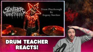 Drum Teacher Reacts || Demolisher - Drum Playthrough by Evgeny Novikov