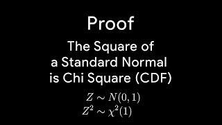 Proof: Squared Standard Normal is Chi-Squared (Using CDF)