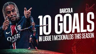 ALL BRADLEY BARCOLA GOALS in Ligue 1 McDonald's this season! ️