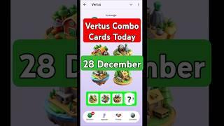 Vertus Combo Cards Today 28 December / Vertus Daily Combo / Vertus Combo #airdrop #combo #bot