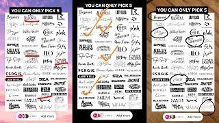 YOU CAN ONLY PICK 5 add yours Story Template | Viral add yours sticker | trending add yours sticker