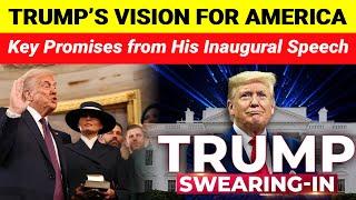 Donald Trump’s Key Points from Inaugural Speech | 2025 Swearing in Oath Ceremony | 47th US President