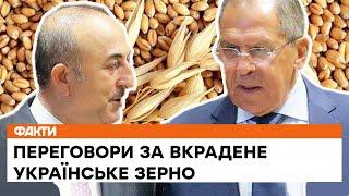 Туреччина купуватиме в РФ вкрадене в України зерно? Переговори Чавушоглу та Лаврова