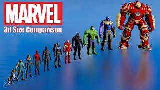 Discover the Marvel Universe in 3D: Size Comparison 2024