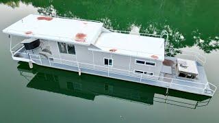 SOLD - 8x24 Floating Cabin/1969 Lakeland 11 x 45 Steel Houseboat on Norris Lake TN